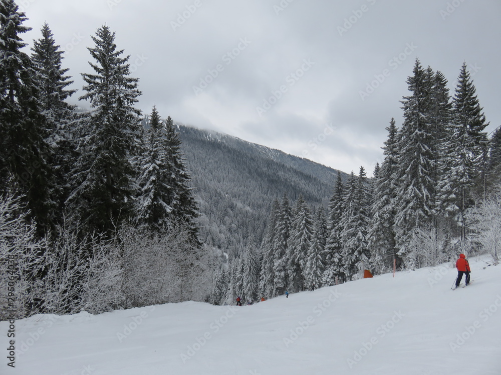 Steep ski slope Kopaonik Serbia