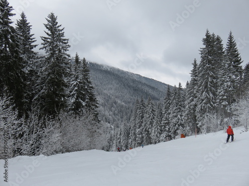 Steep ski slope Kopaonik Serbia