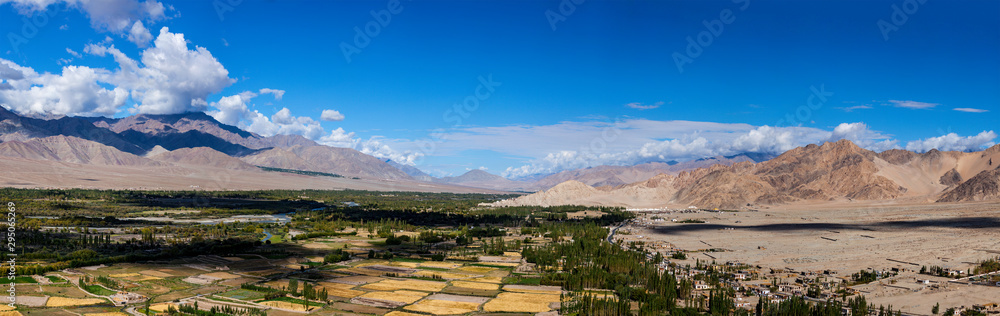 Panorama of Indus valley in Himalayas