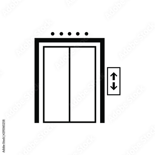 Lift icon template black color editable. Lift symbol vector sign isolated on white background. Simple logo vector illustration for graphic and web design. Lift vector icon. elevator icon, lift line 
