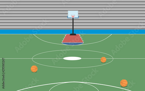 indoor basketball court in the hall