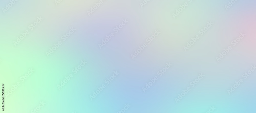 Amazing sky abstract blur background. Holographic azure turquoise lilac pink formless gradient pattern. Impressive banner.