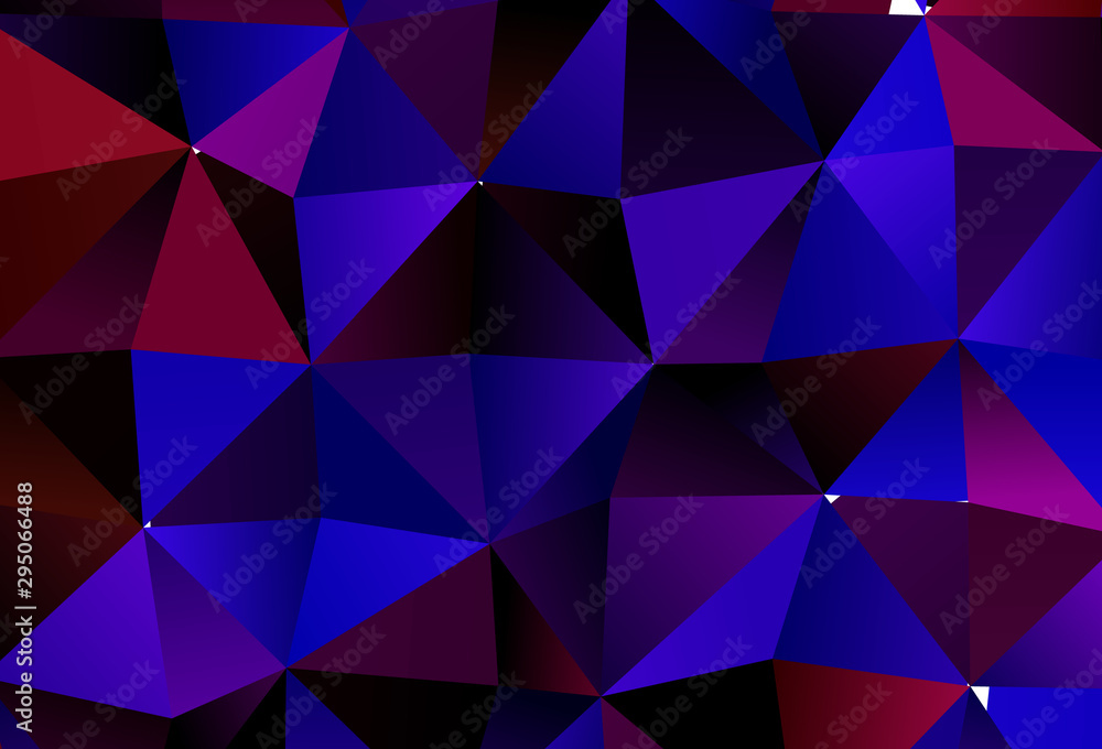 Obraz premium Dark Blue, Red vector pattern with polygonal style.