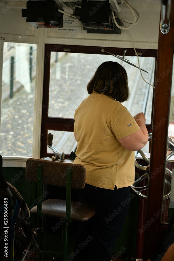 tram driver at work tram driver at work