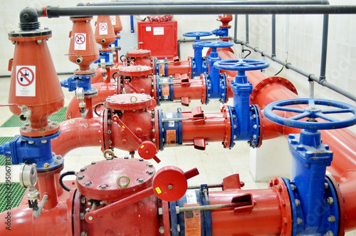 red blue pipe pipes industry