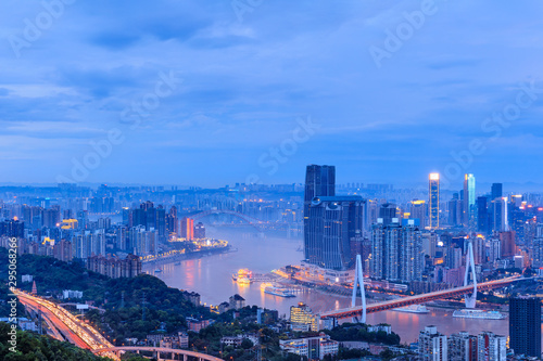 Architectural scenery and city skyline in Chongqing