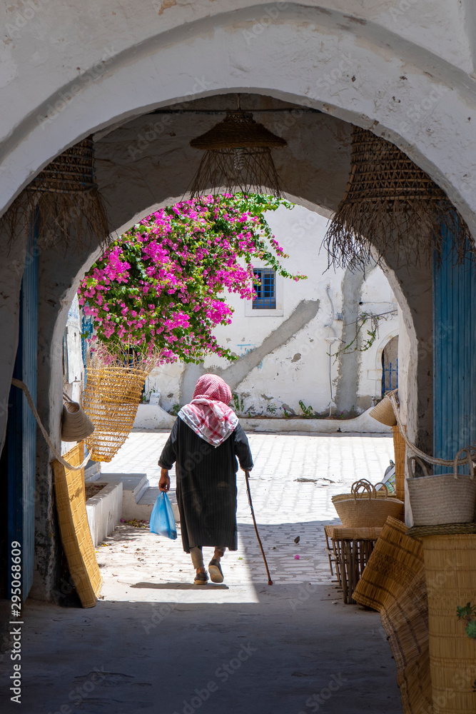 Tunisie. (Tunisie du Sud). Ile de Djerba. Houmt Souk. The medina