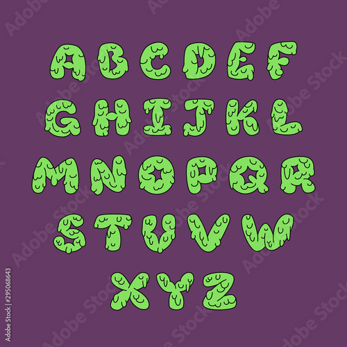 Slime capital vector alphabet
