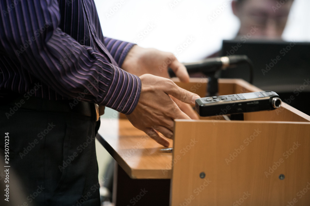 witness answers questions before a judge in a Russian court trial