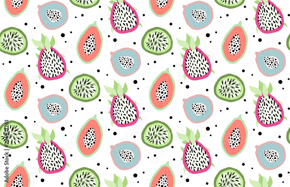 Cute summer pattern. Jungle pattern Cute summer pattern. Jungle pattern