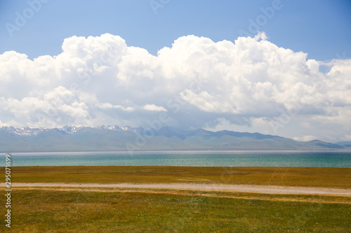 Song Kol lake in Kyrgyzstan.