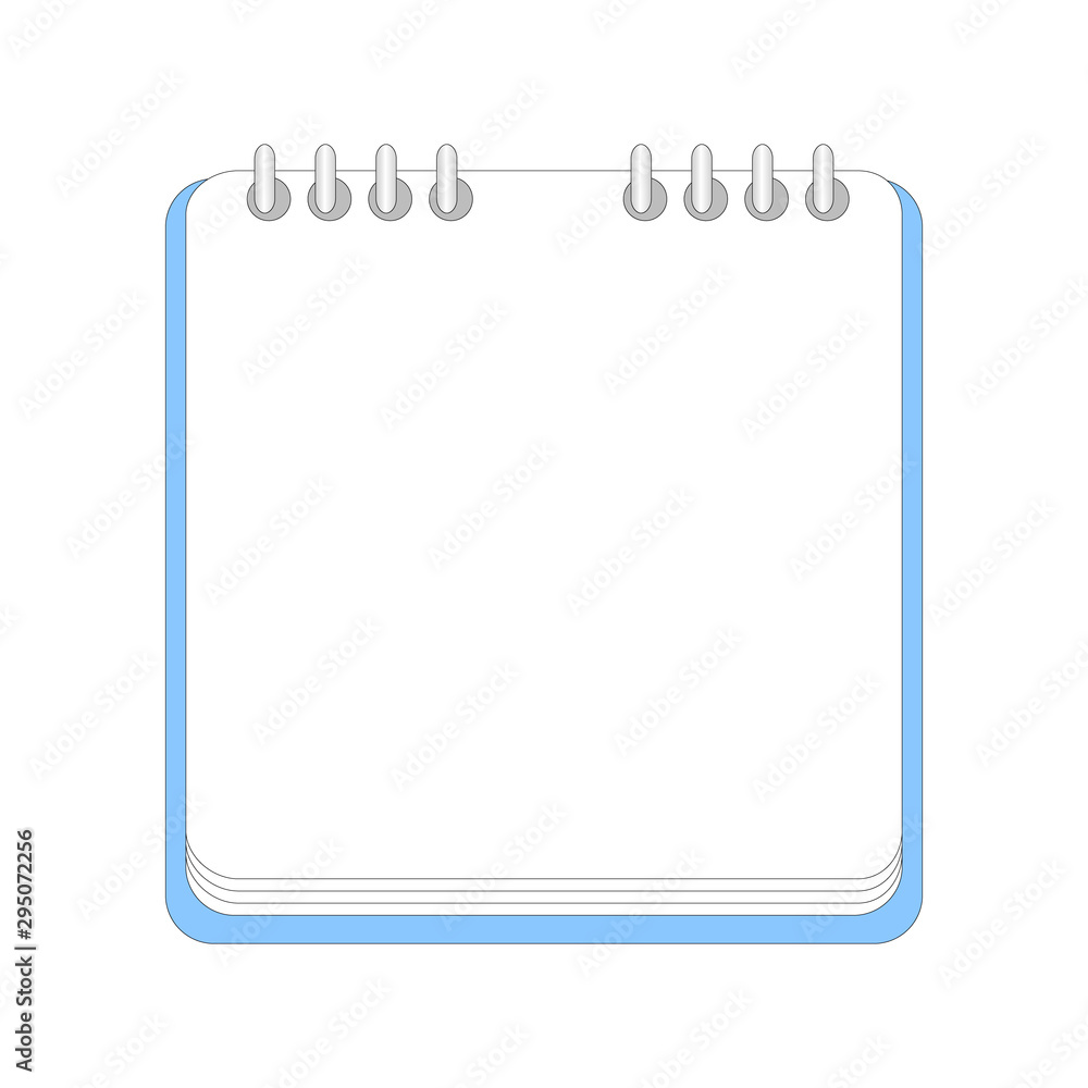 Notebook cartoon icon isolated on the white background Notebook cartoon icon isolated on the white background