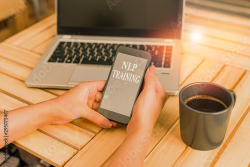 Tableau sur toile Writing note showing Nlp Training