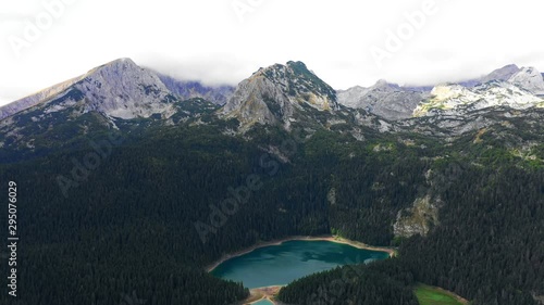 Wallpaper Mural Aerial view a bewitching view of a mountain lake with forest Torontodigital.ca