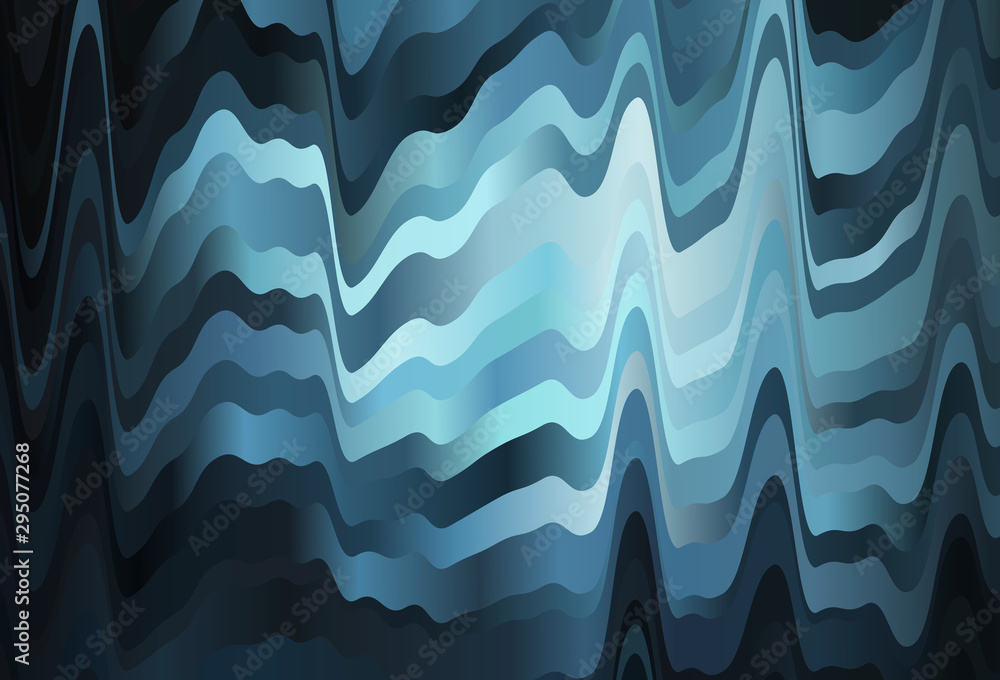 Dark BLUE vector pattern with curved lines. Dark BLUE vector pattern with curved lines.