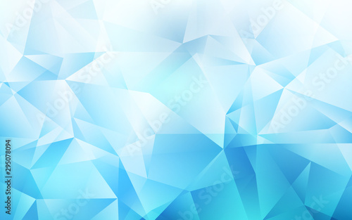 Light BLUE vector low poly layout. A sample with polygonal shapes. A completely new design for your leaflet.