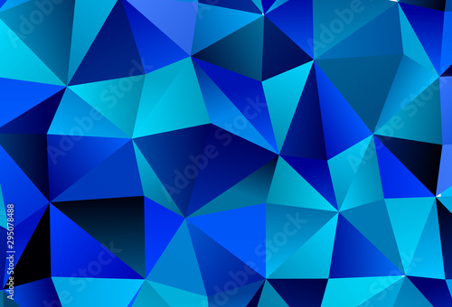 Light BLUE vector background with triangles.
