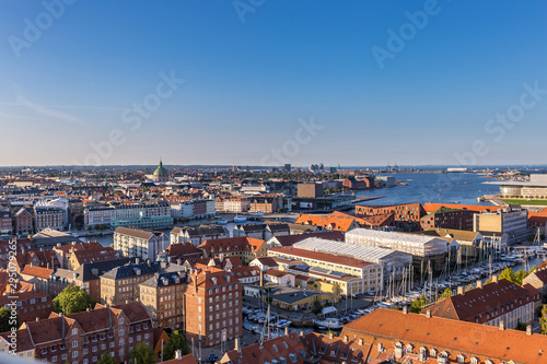 Panorama of Aerial View of Copenhagen in Summer, Denmark, Europe © wagner_md