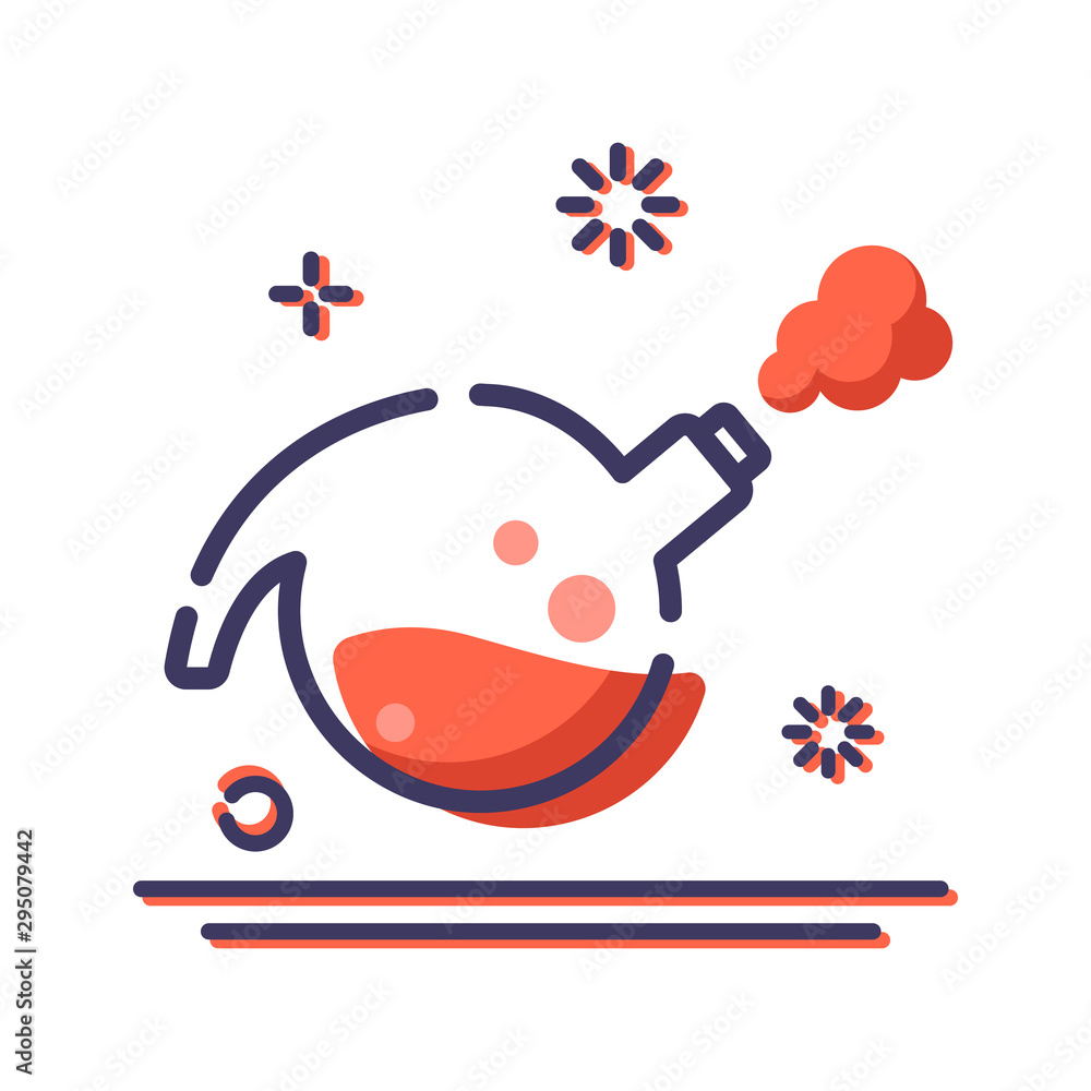 Fototapeta premium Laboratory Flasks Icon Set