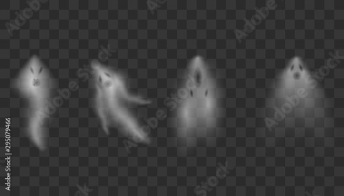 Realistic Ghosts on transparent