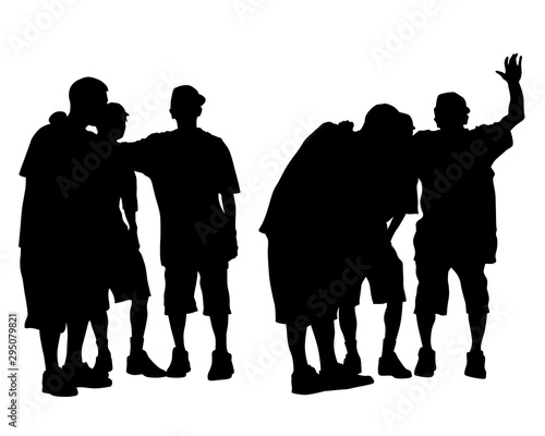 Big crowds people on white background