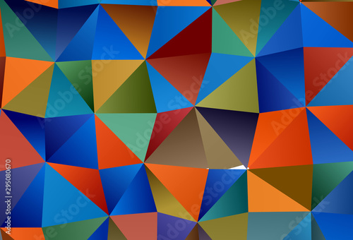 Dark Multicolor vector layout with lines  triangles.
