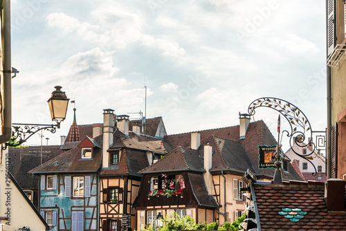 STRASBOURG, FRANCE - June 17, 2017 : Street view of ancient buildings at Strasbourg, Alsace, France
