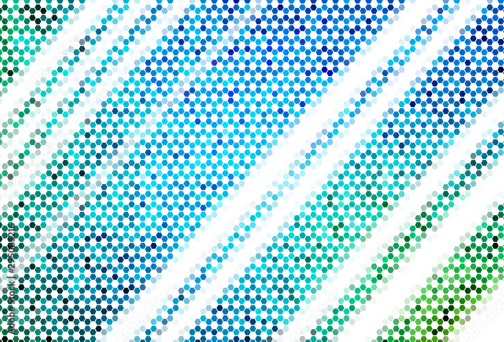 Light BLUE vector layout with hexagonal shapes. Light BLUE vector layout with hexagonal shapes.