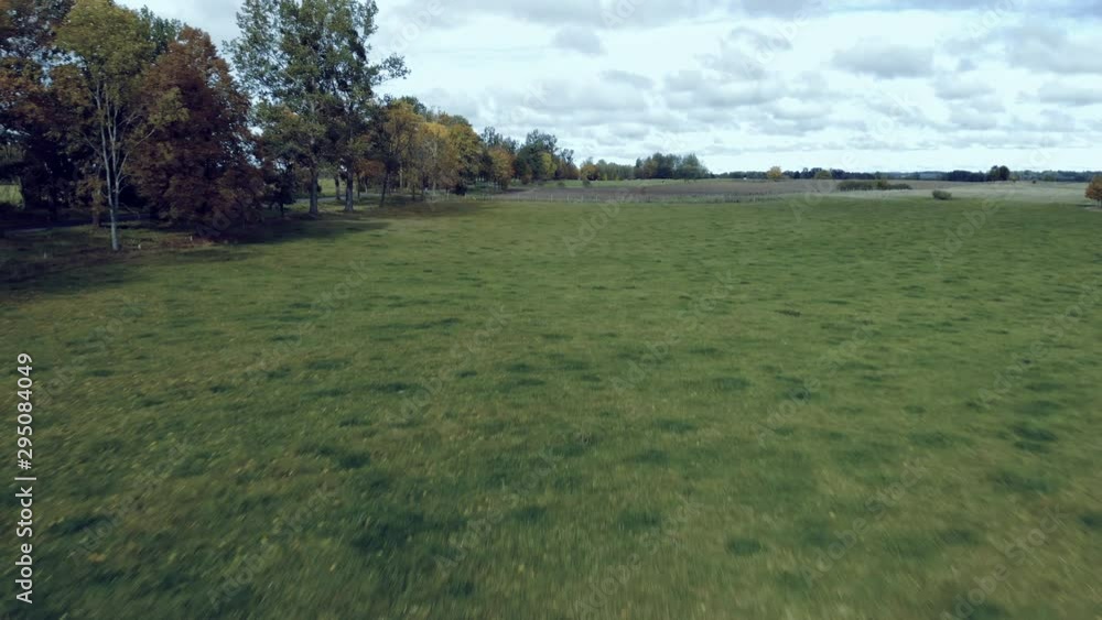 Aerial View Rural Scene Nature Landscape backward Drone Flight Aerial View Rural Scene Nature Landscape backward Drone Flight