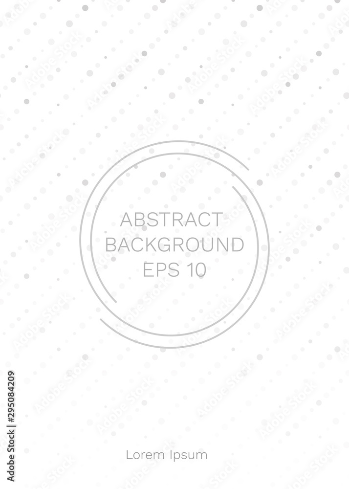 Vector illustration of grey-white abstract geometric background. Innovation backdrop with circle empty space for your text. Creative minimal design template. Seamless pattern in eps10 file.