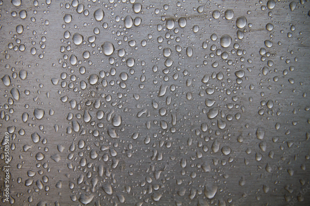 custom made wallpaper toronto digitalWater drops on metal surface