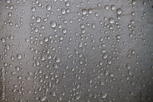 Wallpaper Mural Water drops on metal surface Torontodigital.ca