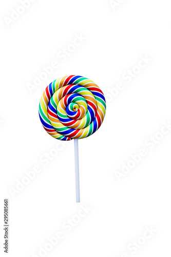 colorful lollipop isolated on white background - Clipping path © chayanit