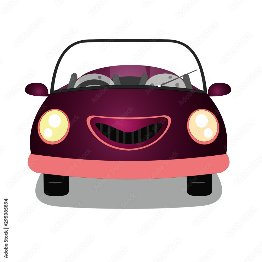 Convertible Car - Cartoon Vector Image Stock Vector | Adobe Stock