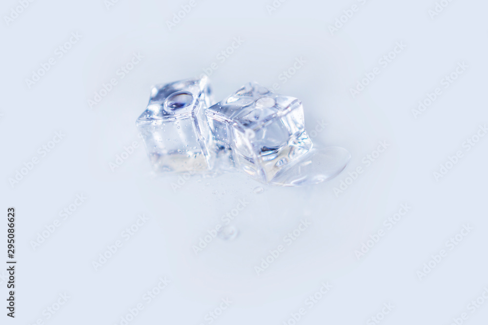ice cubes with drops of water on white background ice cubes with drops of water on white background