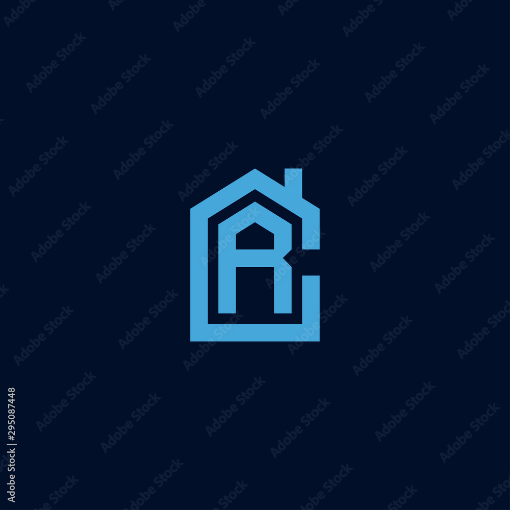 Initial letter CR RC house abstract logo icon design minimalist monogram property real estate symbol concept vector Initial letter CR RC house abstract logo icon design minimalist monogram property real estate symbol concept vector