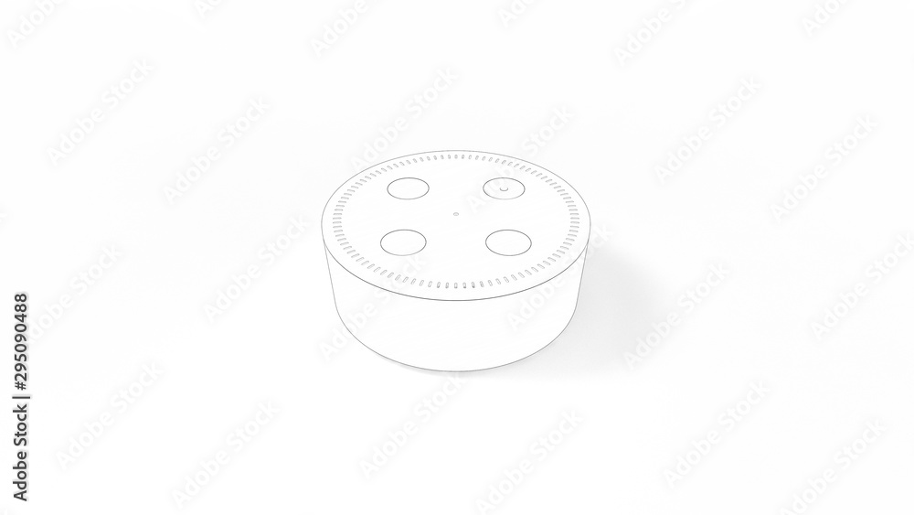 3d rendering of a collection of smart speakers on white background 3d rendering of a collection of smart speakers on white background