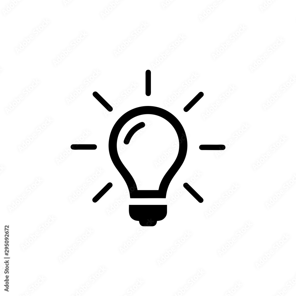 Light Bulb line icon vector, isolated on white background. Idea sign, solution, thinking concept Light Bulb line icon vector, isolated on white background. Idea sign, solution, thinking concept
