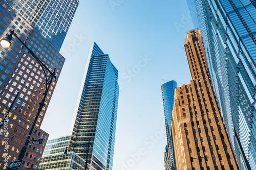 Manhattan skyscrapers in New York City, the USA