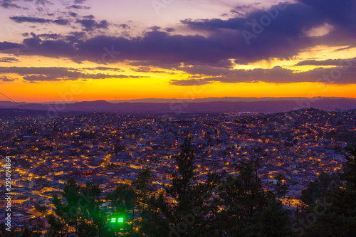 Zacatecas city landscape at blue hour photo