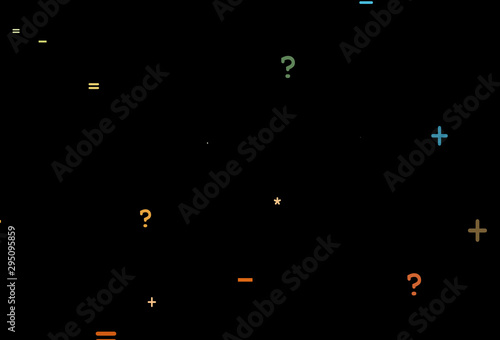 Dark Blue, Yellow vector layout with algebra elements.