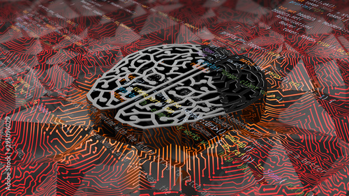 Machine learning , artificial intelligence, ai, deep learning blockchain neural network concept.