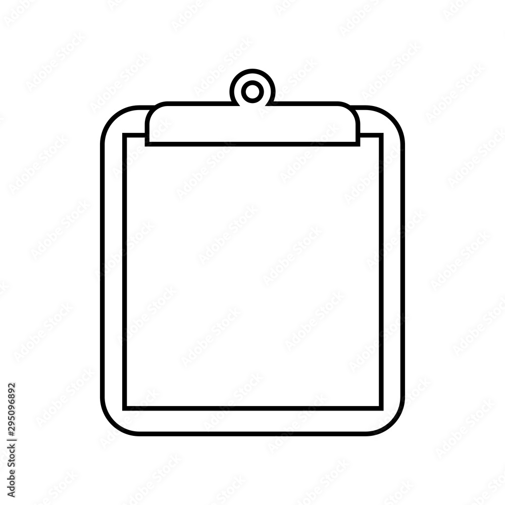 clipboard with blank paper vector icon symbol