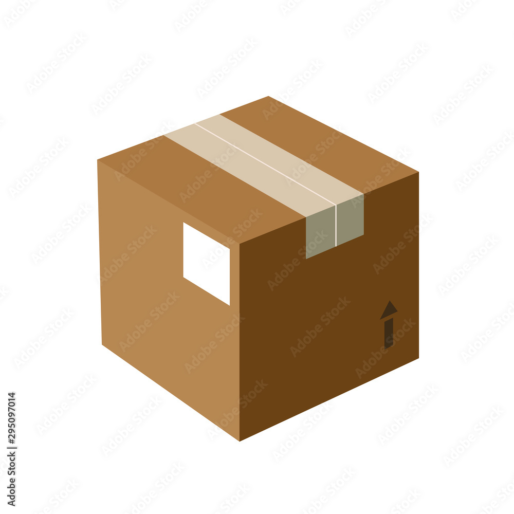 Vecteur Stock cardboard box emoji vector | Adobe Stock