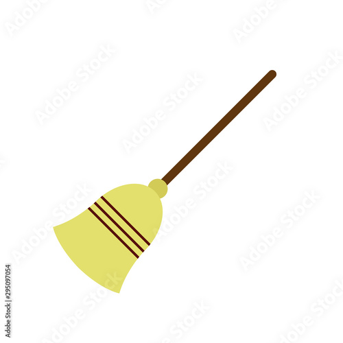 illustration of broom emoji isolated on white background
