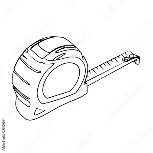tape measure contour vector illustration