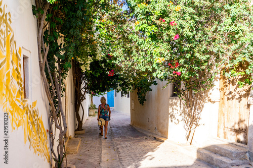 Fototapeta Naklejka Na Ścianę i Meble -  Tunisia. (Southern Tunisia). Island of Djerba. Erriadh. Djerbahood. Street of the Medina