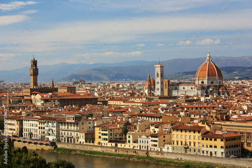 Fototapeta premium Panorama starożytnego miasta Florencja we Włoszech
