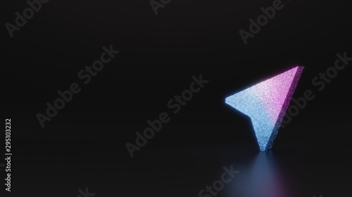 science glitter symbol of navigation  icon 3D rendering