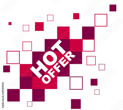 red vector banner hot offer